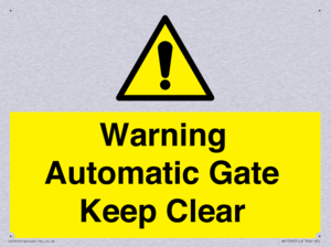 Warning Automatic Gate Keep Clear